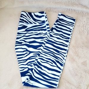 Navy and white team tights